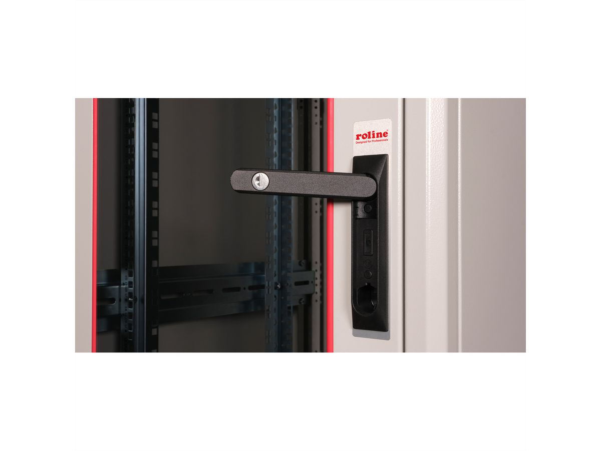 ROLINE 19-inch netwerkkast Basic 32 U, 600x600 BxD Glazen deur grijs