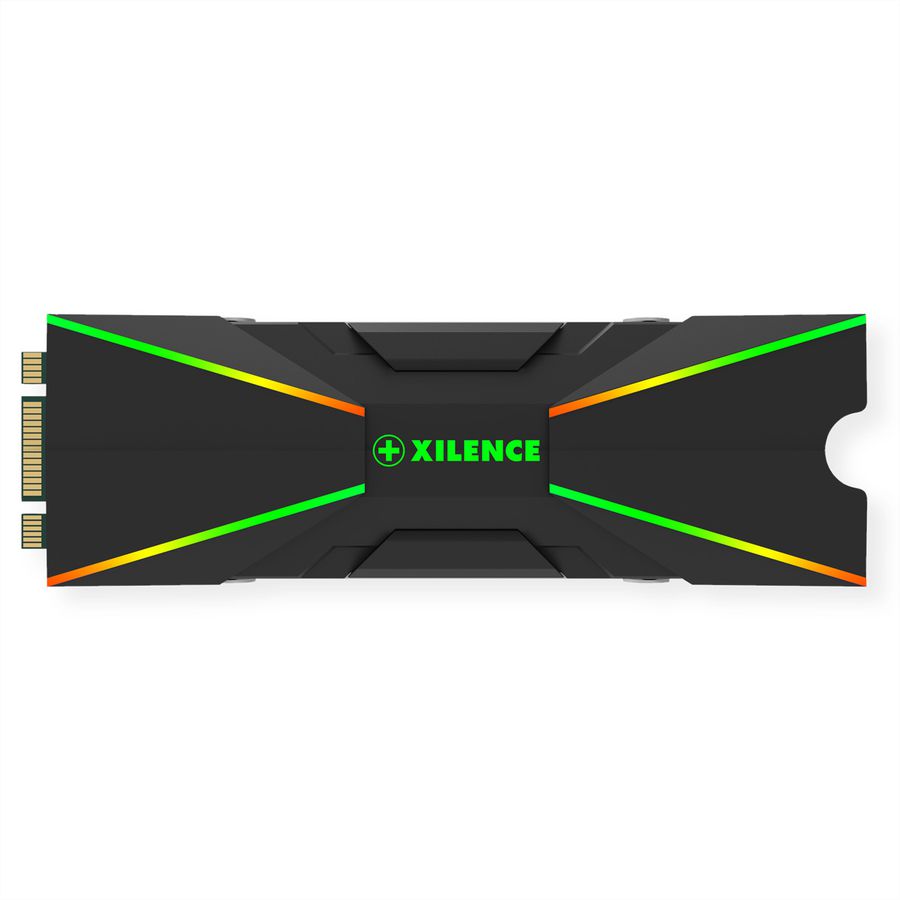Xilence M2SSD.B.ARGB M.2 2280 SSD PCIe NVMe/SATA Cooler, 3PIN ARGB 5V, Passive