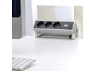 BACHMANN DESK2 3x geaard stopcontact GST18 Inox