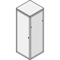 SCHROFF Eurorack zijpaneel met zijpaneelbekleding, RAL 7021, 47 U 900D