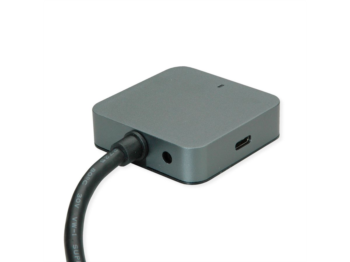 VALUE USB 3.2 Gen 2 Hub, 4 poorten (2x USB-A + 2x USB-C), met verlengkabel, 3 m