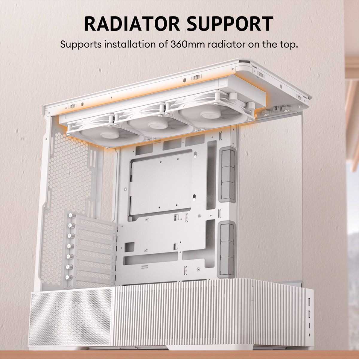 ANTEC Constellation C6 Curve Air White PC Case ATX Midi Tower, white