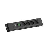 BACHMANN CONNECTUS 4xUTE, 1xSchalter 2,0m CEE7/3 Schwarz