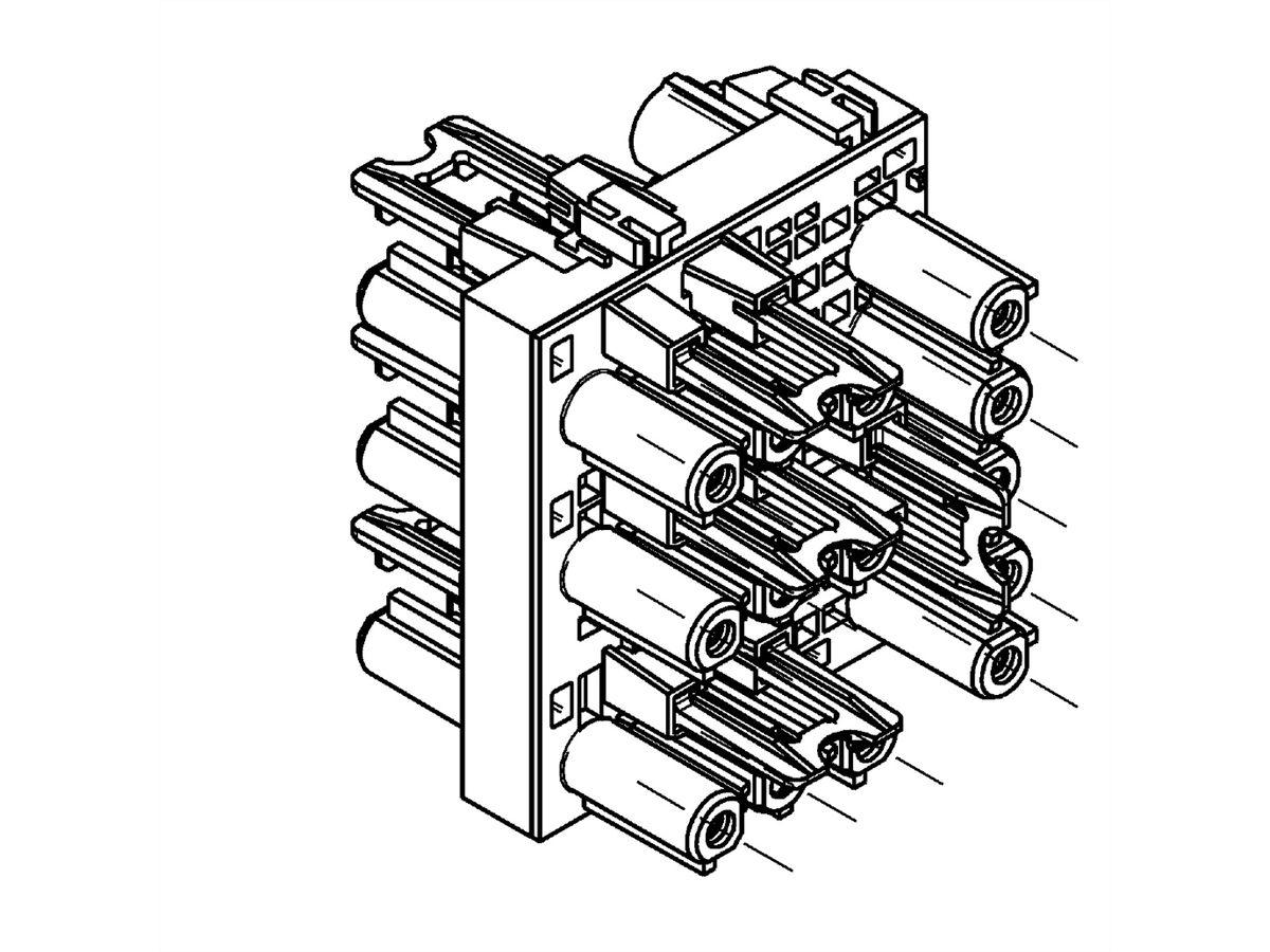 BACHMANN Wieland verdeelblok GST18, GST18 1x In 6x Uit