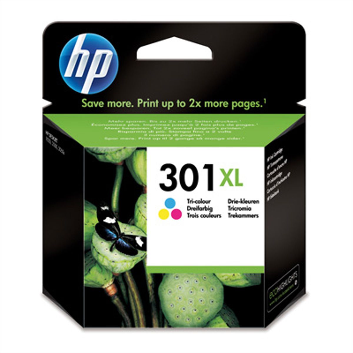 CH564EE, nr. 301XL, driekamer-kleurenprintcartridge, 6 ml, 330 pagina's, voor HP Dekjet 1000 / 1050 / 2050AIO / 3000 / 3050AIO
