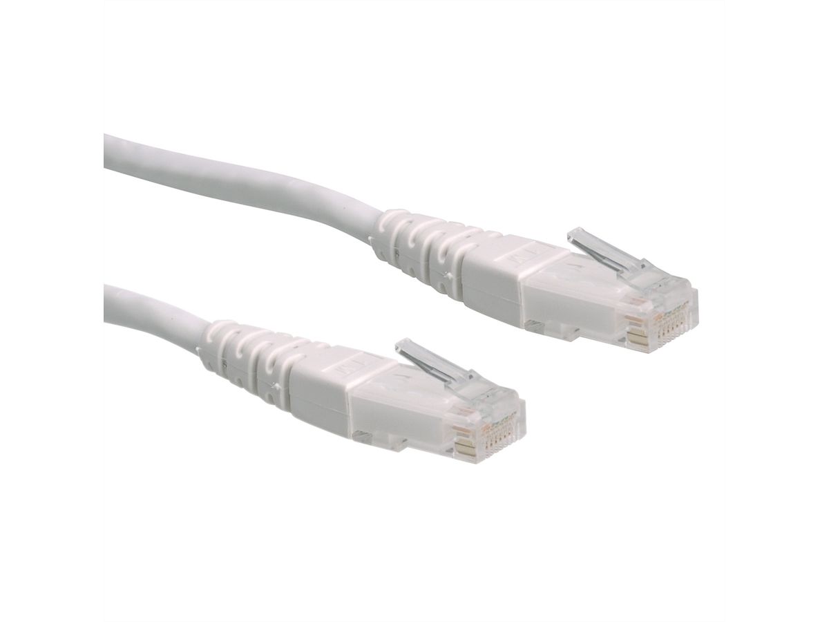 ROLINE UTP Patch Cord, Cat.6 (Class E), white, 0.3 m