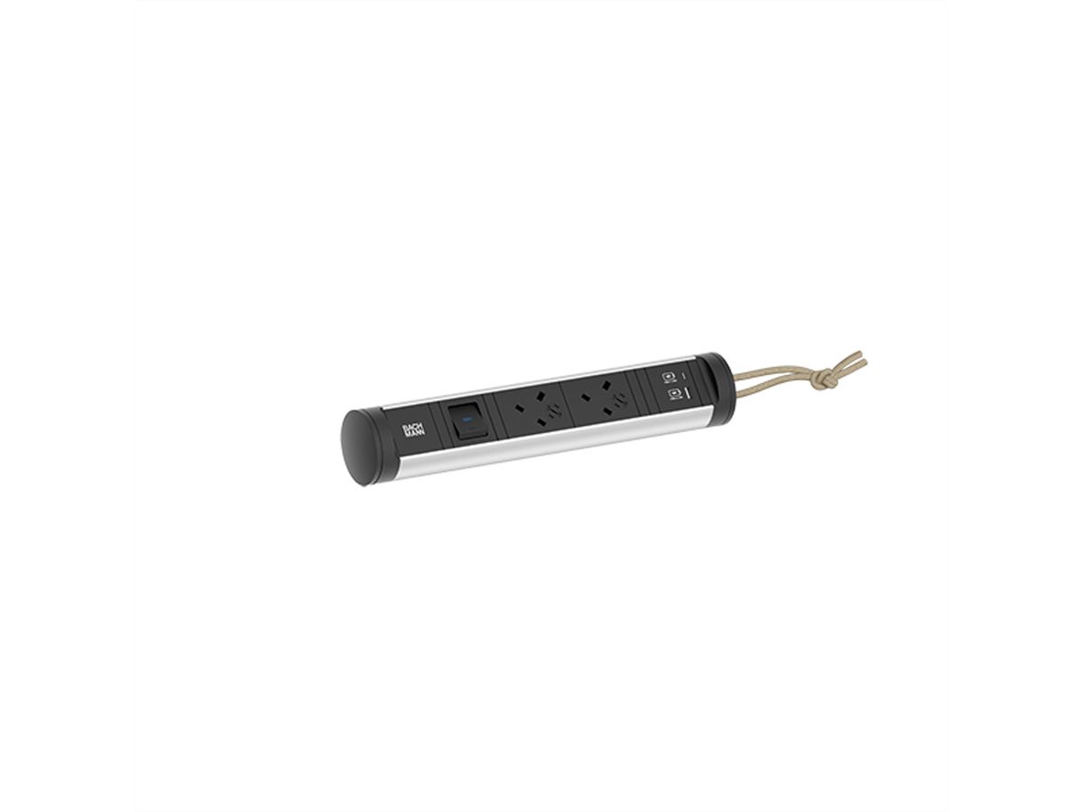 BACHMANN CYCLE Loop 2xUK 1xswitch 1xUSB A/C 22W 2.5m UK