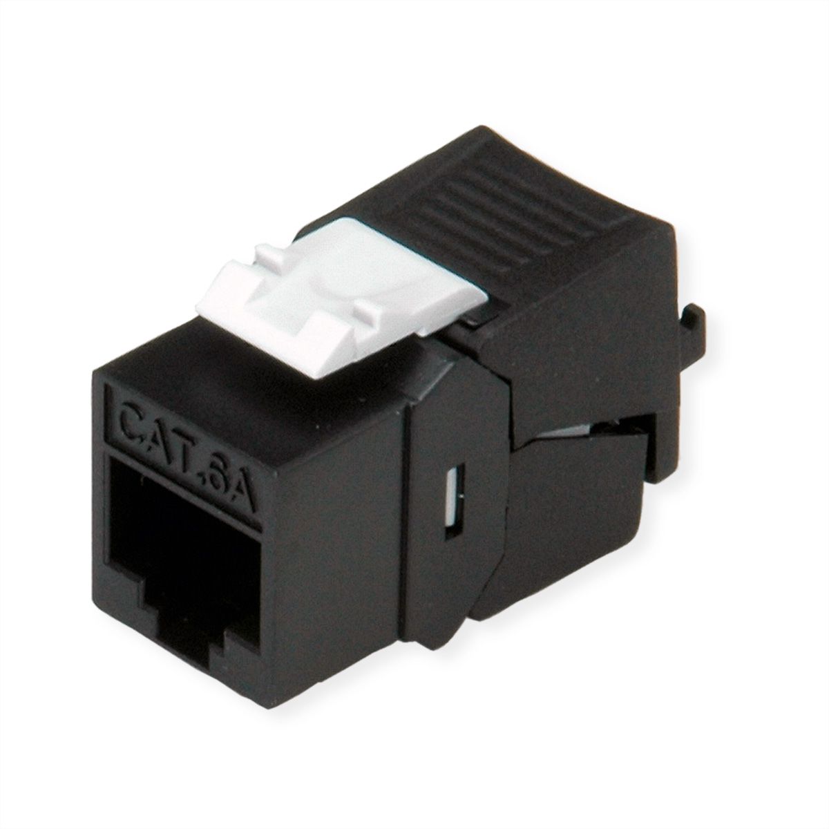 ROLINE Keystone Jack, Cat.6A (Class EA), RJ-45, UTP, tool-free, SLIM, black
