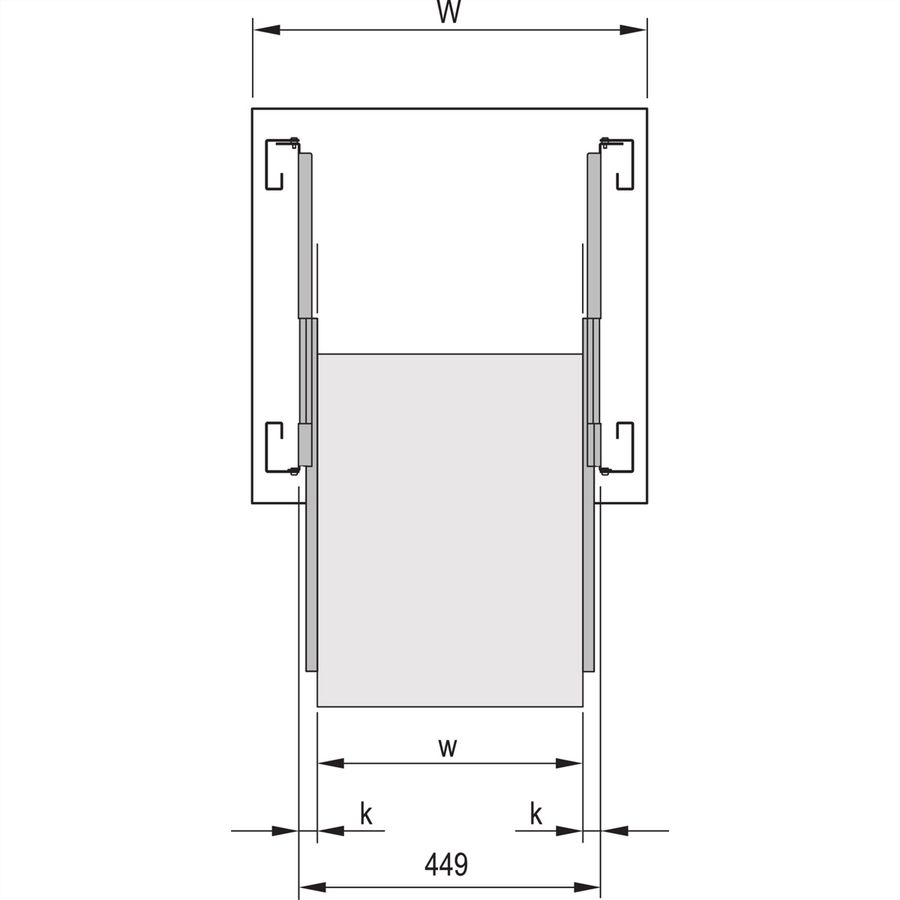 SCHROFF Telescopische geleider montageset, 1 U