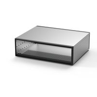 SCHROFF RatiopacPRO, bureaukast, achteraf aan te brengen afscherming, frontafwerking, 3 HE, 84 HP, 435 mm