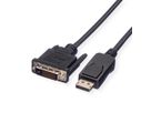 VALUE DisplayPort Cable, DP-DVI (24+1), LSOH, M/M, black, 2 m