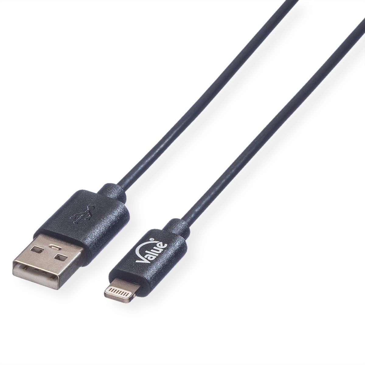 VALUE 8pin naar USB 2.0 kabel voor iPhone, iPod, iPad, 1,8 m