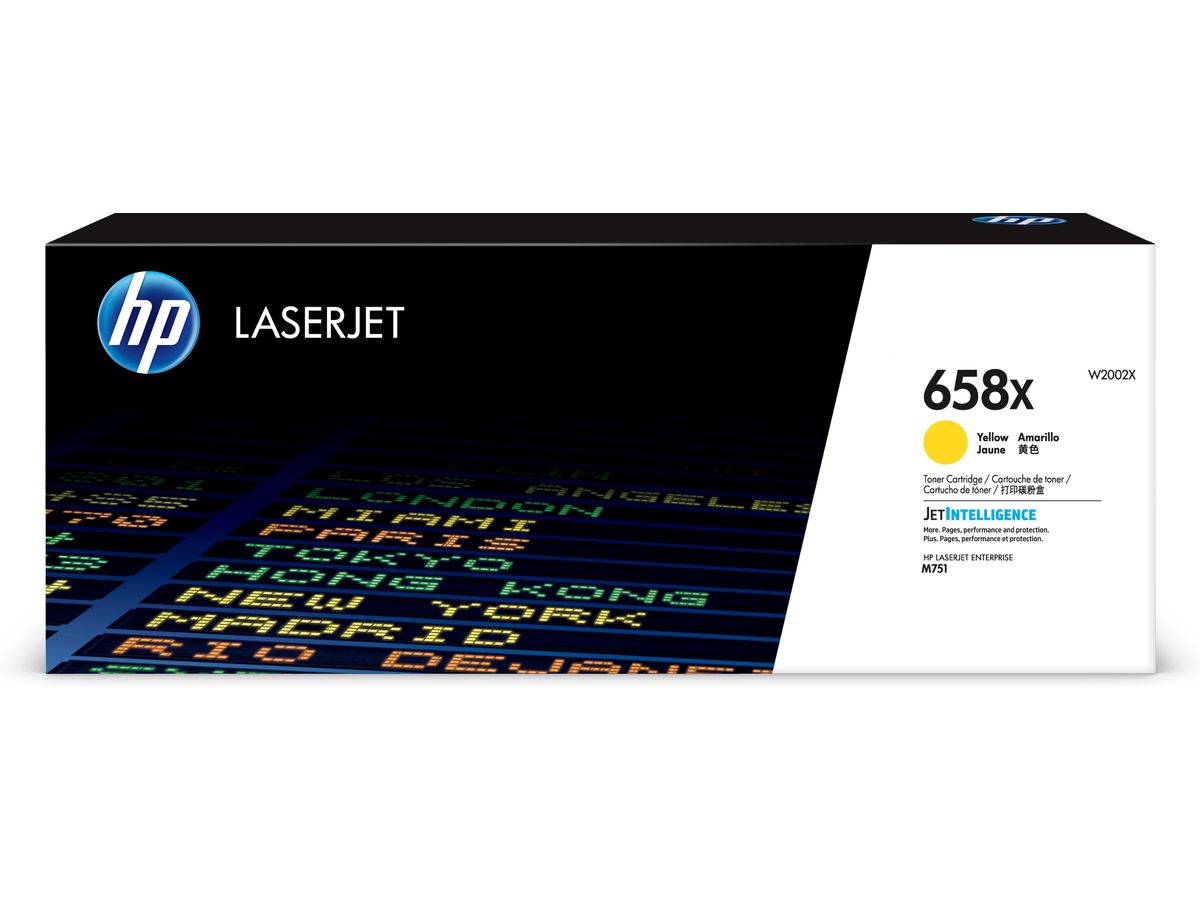 HP 658X High Yield Yellow Original LaserJet Toner Cartridge