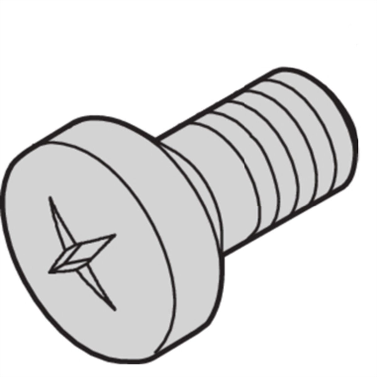 SCHROFF Kruiskopschroef, Pozidrive, kruisgleuf M2.5x10, staal vernikkeld