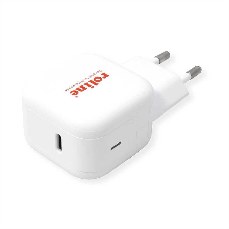 ROLINE USB oplader met eurostekker, 1 poort, QC3.0, GaN, 20W