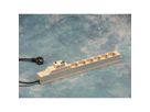 SCHROFF contactdoosstrook, SCHUKO, 6 contactdozen, 19", met randaarde en overstroombeveiliging
