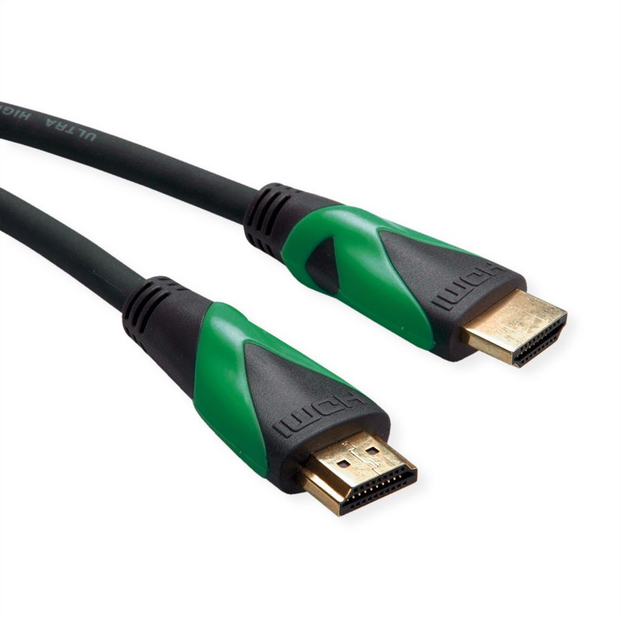 ROLINE GREEN ATC 8K HDMI Ultra HD Kabel met Ethernet, M/M, zwart, 2 m
