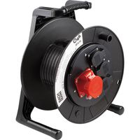 BACHMANN cable reel 4-f IP54 empty, 3x earthing contact 1x CEE 16A