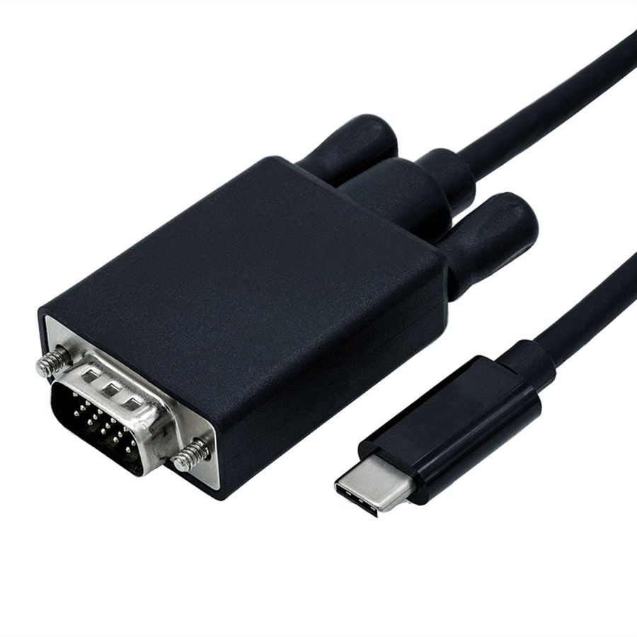 ROLINE USB Type C - VGA Cable, M/M, 1 m