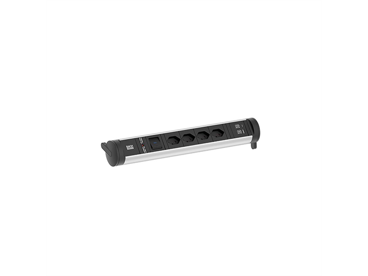 BACHMANN CYCLE Sokkel 4xCH 1xSwitch 1xUSB A/C 22W 0,2m GST18