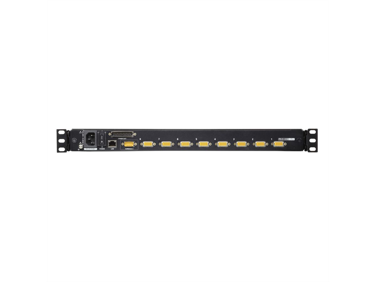 ATEN CL5708iN LCD KVM Switch Over IP, USB-PS/2,VGA , 8-Ports, DE-Layout