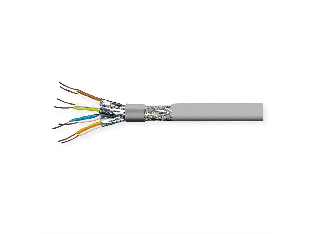 VALUE S/FTP Cable Cat.8 (Class I), Solid Wire, LSOH, grey, 100 m