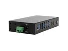 EX-12297HMS 7 Port USB 3.2 Gen 2x1 Metall HUB, mit 2x USB-C und 5x USB-A 3.2 Gen 1 Ports