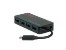 ROLINE USB 3.2 Gen 1 Hub, 4 Ports, Type C connection cable, with Power Supply