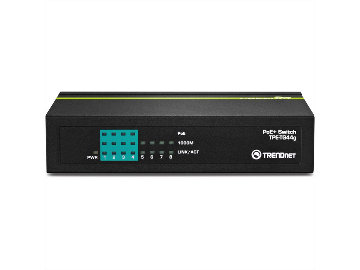 TRENDnet TPE-TG44g 8-poorts PoE-switch GREENnet Gigabit 4 PoE, 4 niet-PoE