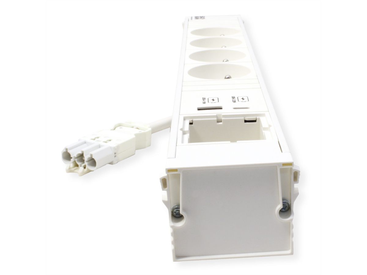 BACHMANN CONI 4xUTE 1xUSB A/C 22W 1xCM 0,2m GST18 RAL9010