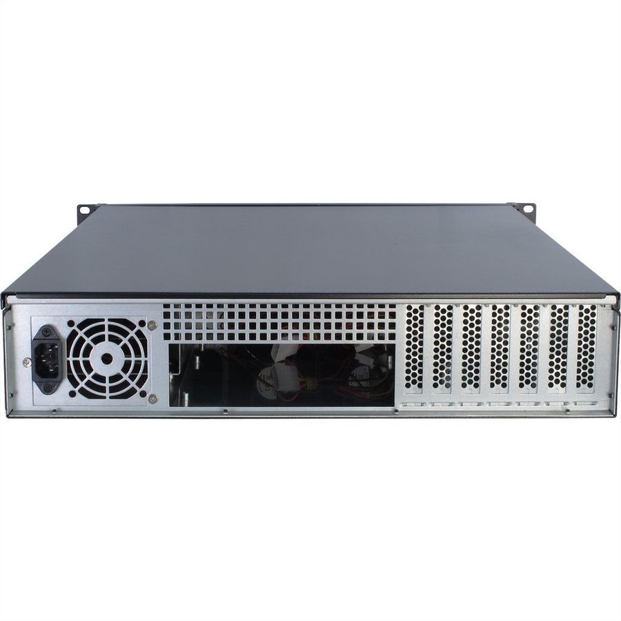 19" serverbehuizing, 2HE, lang, IPC 2U 2098-SL, zwart