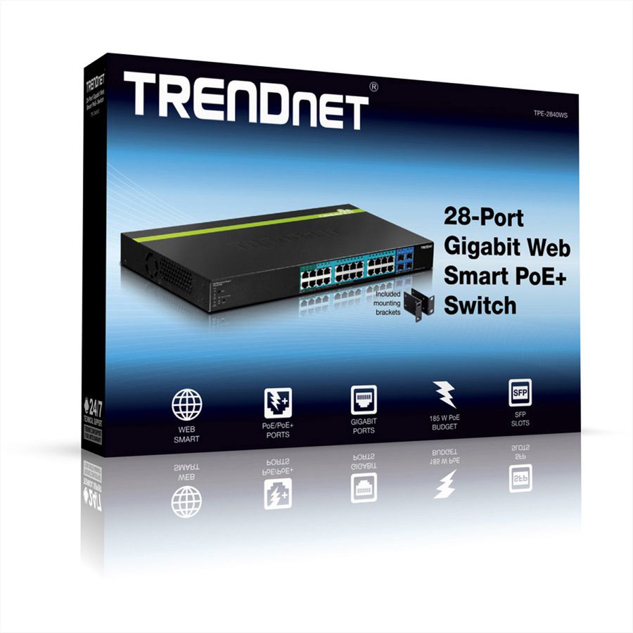 TRENDnet TPE-2840WS 28-Port Gigabit Web Smart PoE+ Switch