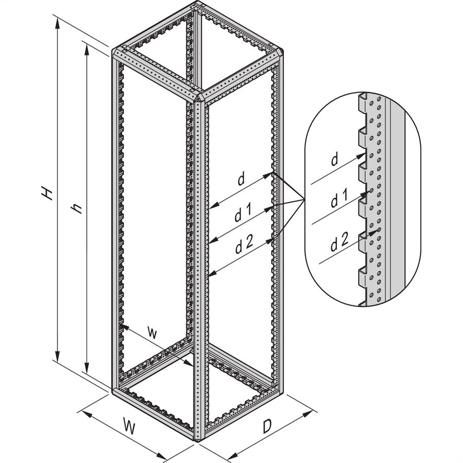 SCHROFF Varistar NET Plus Cabinet, RAL 7035, Side-by-Side, 42 U, 2000H, 800W, 800D