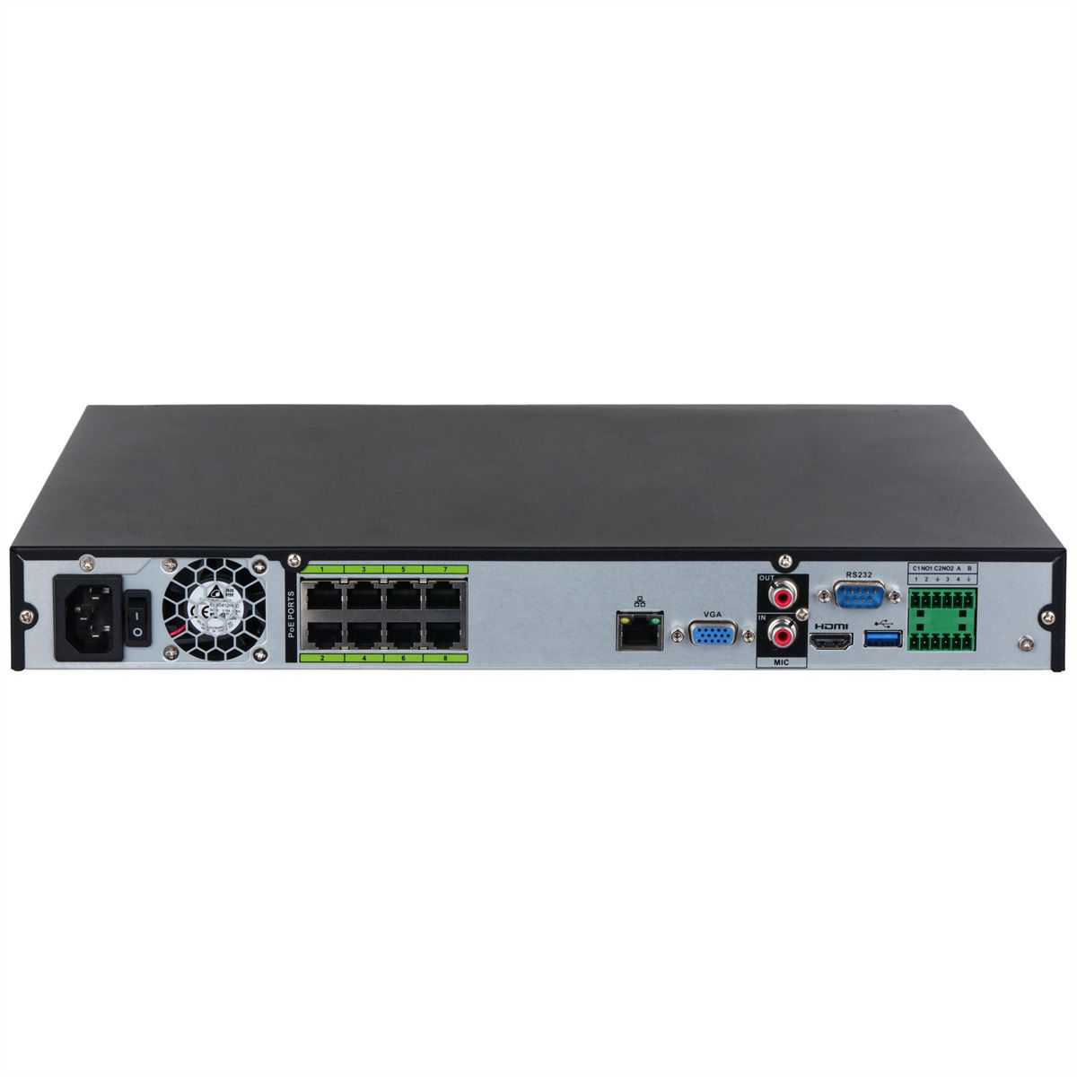 DAHUA DHI-NVR5208-8P-EI, 8CH 2HDD 1U Netzwerk-Videorekorder