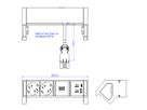 BACHMANN DESK2 2xbeschermend contact USB A&C, USB-lader 22W 0,2m GST18 wit