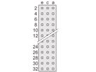 SCHROFF Stekker Type E, EN 60603, DIN 41612, Vrouwelijk, 48 Contacten, Wire-Wrap, 22 mm