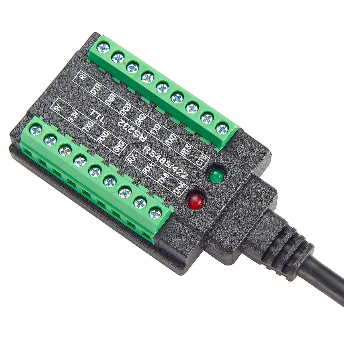 EXSYS EX-13003 USB 2.0 naar 1 x seriële RS-232/422/485 en TTL-kabel met 18-polig klemmenblok