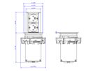 BACHMANN ELEVATOR 2x geaard contact, Roestvrij staal