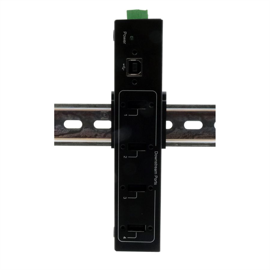 EXSYS EX-11214HMVS 4 Port USB 2.0 Metall HUB mit Netzteil 5V/2A Genesys Chipset