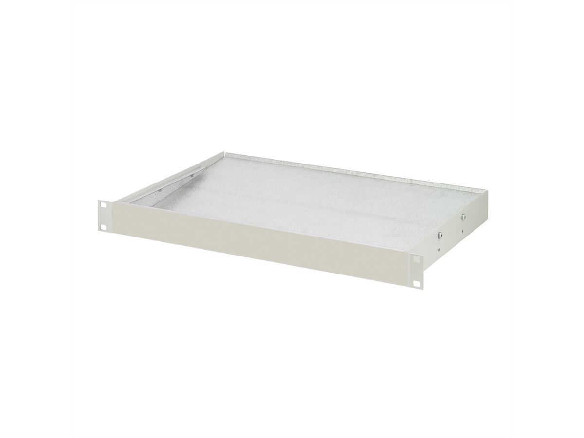 SCHROFF 1 U Luchtrooster voor 19" ventilatorkast, 6 ventilatoren, vooraan massief, 330 mm, RAL 9005