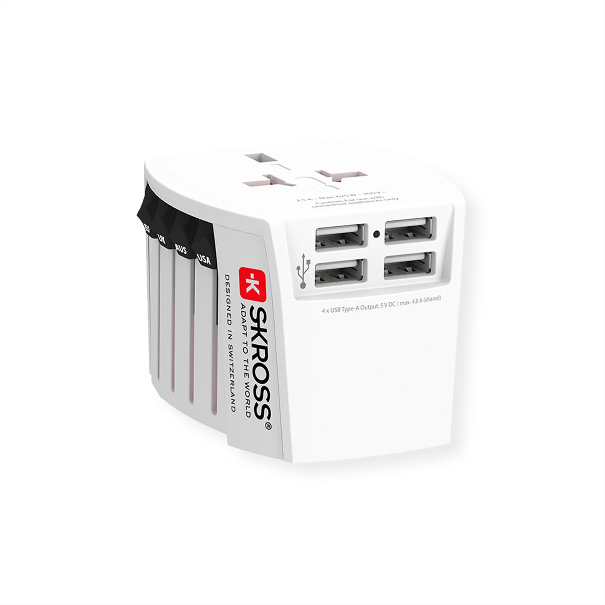 Skross MUV USB 4A Universal Travel Adapter, worldwide