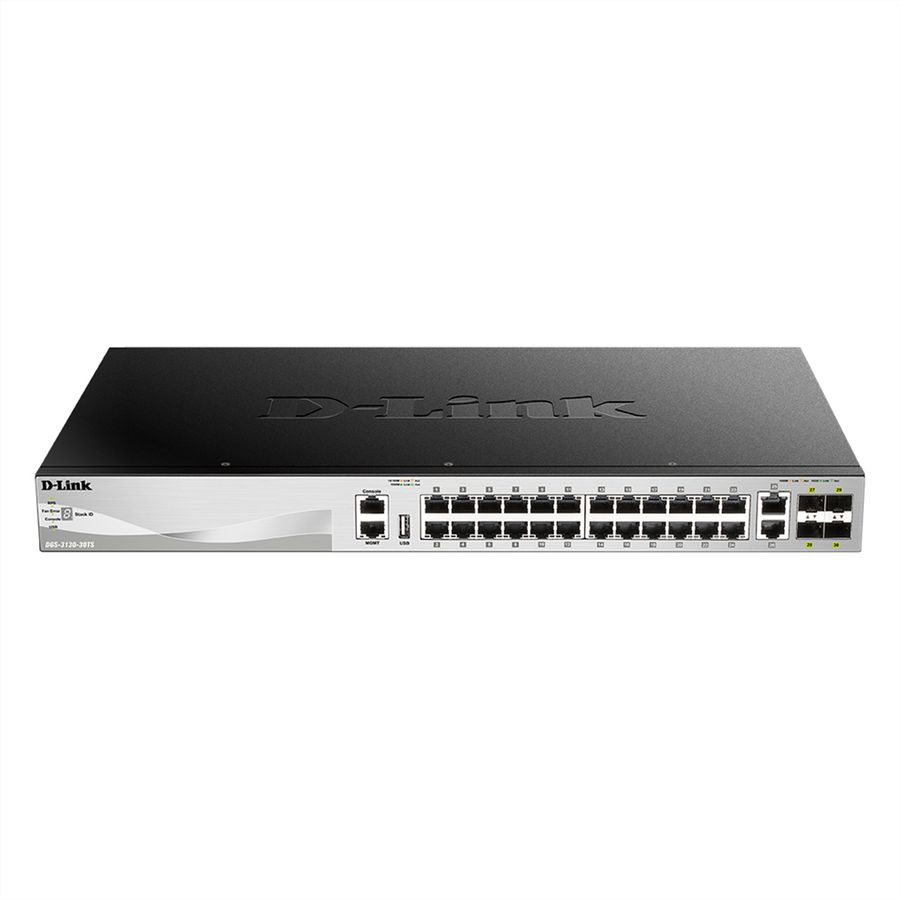 D-Link DGS-3130-30TS/E 30-poorts switch, Layer 3 Gigabit Stack (SI)