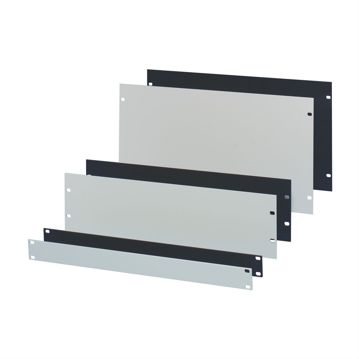SCHROFF 19" Front Panel, 1 U, 3 mm, Al, RAL7035