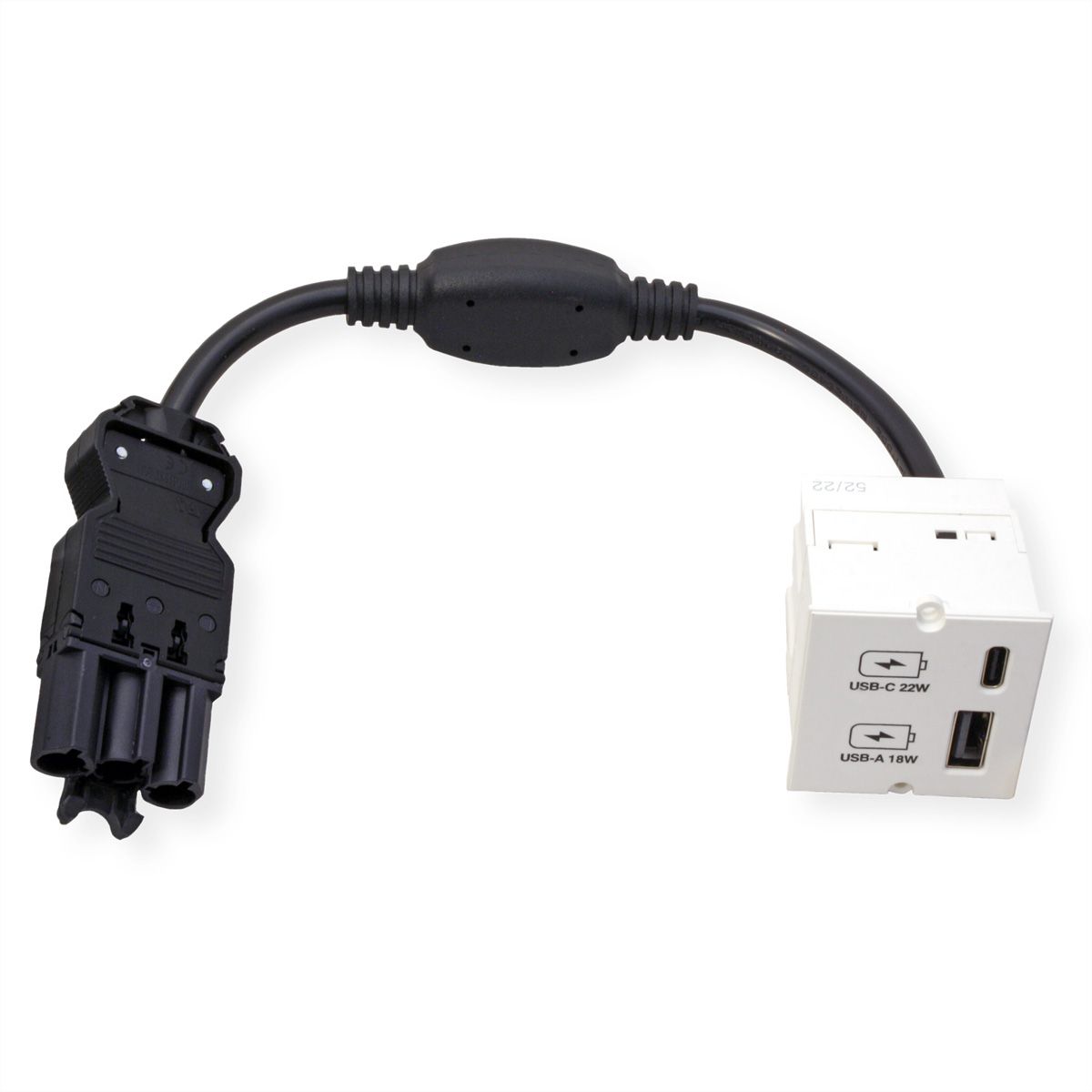 BACHMANN USB A/C 22Watt Oplader CM wit, wit