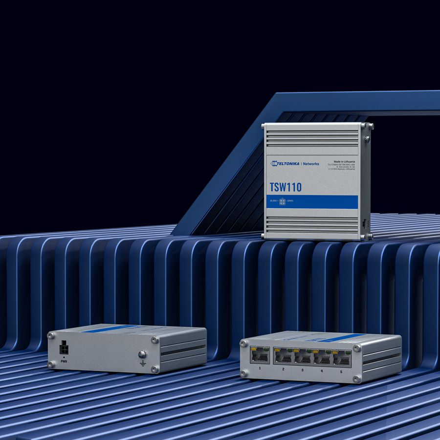 TELTONIKA TSW110 Industriele Switch Unmanaged Layer 2 Gigabit