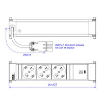 BACHMANN POWER FRAME M 3xP40, 1xUSB C 30W 0.2m GST18 Italia