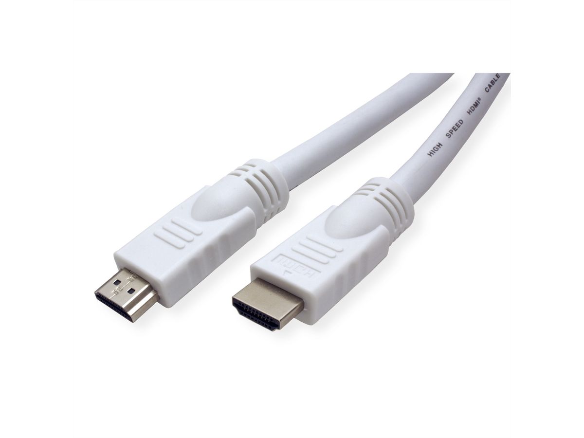 VALUE HDMI High Speed Cable + Ethernet, M/M, white, 15 m