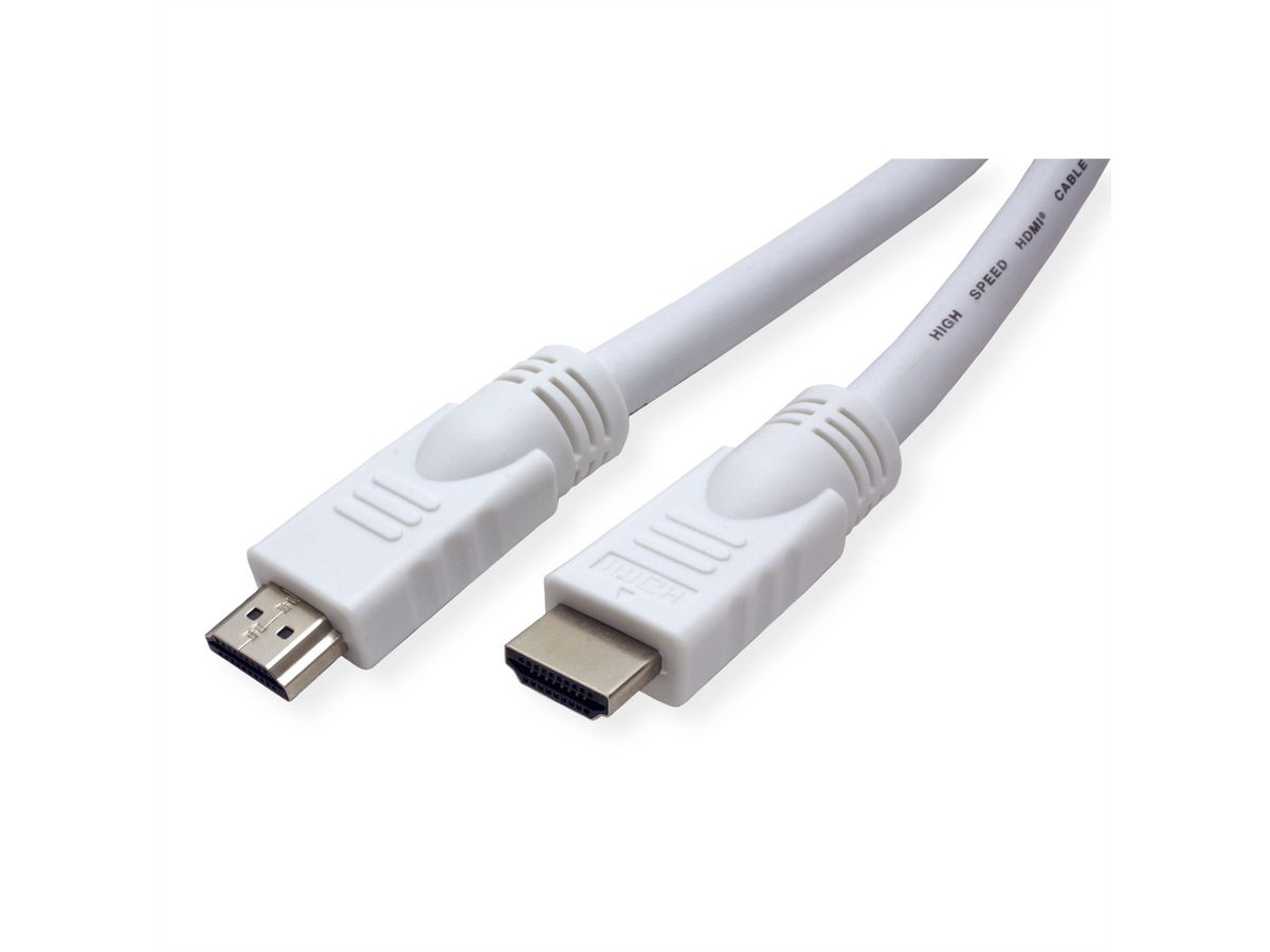 VALUE HDMI High Speed Cable met Ethernet M-M, wit, 15 m