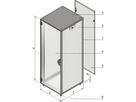 SCHROFF Novastar kast met beglaasde deur en achterwand, Slim-Line, RAL 7021, 945H 553B 600D