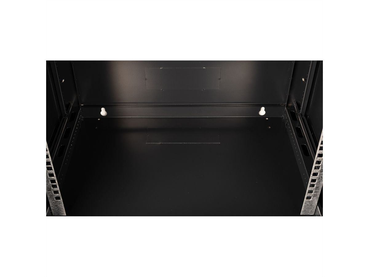 VALUE 19-Zoll Wandgehäuse 12HE, 600x450mm schwarz, Bausatz
